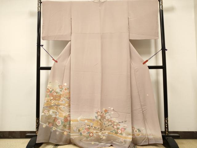 平和屋着物■豪華色留袖　作家物　駒刺繍　立波花文　横笛　暈し染め　金彩　正絹　逸品　DABH5100ea