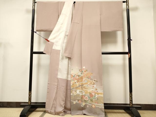 平和屋着物■豪華色留袖　作家物　駒刺繍　立波花文　横笛　暈し染め　金彩　正絹　逸品　DABH5100ea