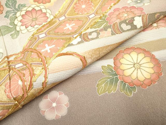 平和屋着物■豪華色留袖　作家物　駒刺繍　立波花文　横笛　暈し染め　金彩　正絹　逸品　DABH5100ea