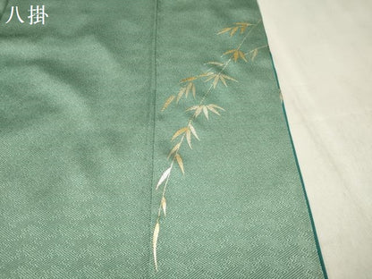 平和屋着物■訪問着　鏡裏菊笹文　暈し染め　金銀彩　正絹　逸品　DABH5104ea