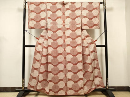 平和屋着物■上質な小紋　菊尽くし　正絹　逸品　DABH5116ea