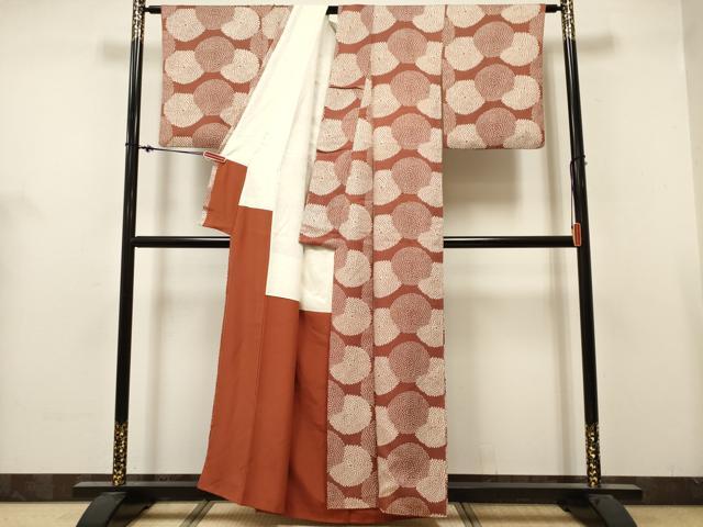 平和屋着物■上質な小紋　菊尽くし　正絹　逸品　DABH5116ea