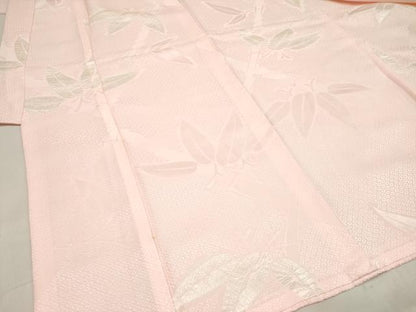 平和屋着物[]長襦袢　女の子　子供　袷　絞り　笹の葉文　逸品　DABH5132ea