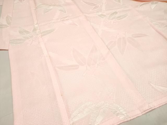 平和屋着物[]長襦袢　女の子　子供　袷　絞り　笹の葉文　逸品　DABH5132ea