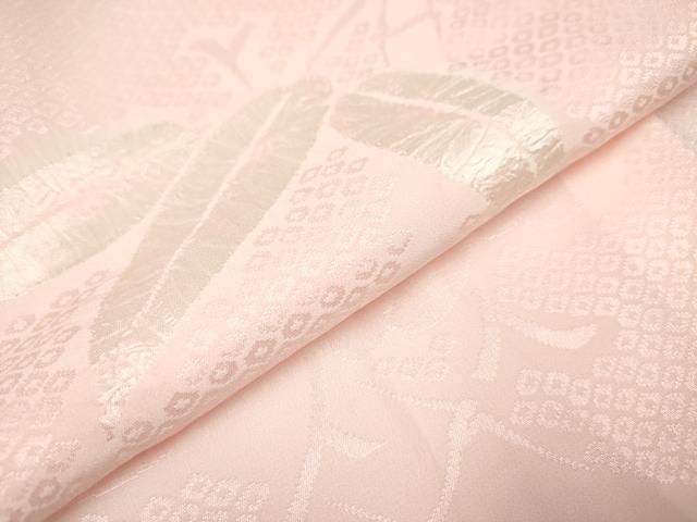 平和屋着物[]長襦袢　女の子　子供　袷　絞り　笹の葉文　逸品　DABH5132ea