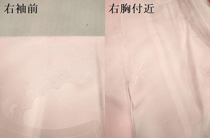 平和屋着物[]長襦袢　女の子　子供　無双仕立て　花蝶地紋　暈し染め　DABH5137ea