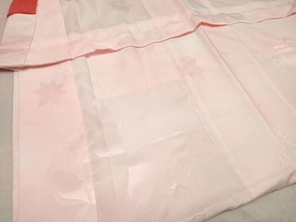 平和屋着物[]長襦袢　女の子　子供　無双仕立て　花蝶地紋　暈し染め　DABH5137ea