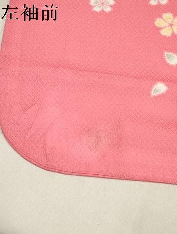 平和屋着物[]七五三　女の子　７歳　祝着　四つ身　舞桜文　金彩　DABH5145ea
