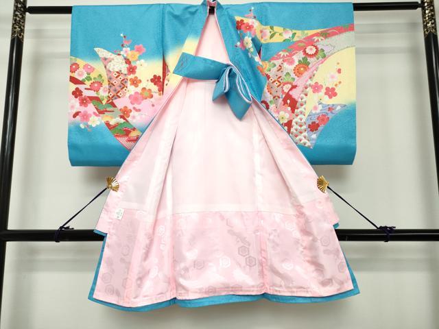 平和屋着物[]お宮参り　女の子　祝着　産着　初着　のしめ　束ね熨斗花文　未使用　DABH5184ea