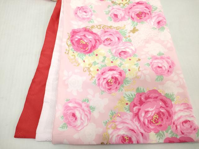 平和屋着物[]お宮参り　女の子　松田聖子　SEIKOMATSUDA　祝着　産着　初着　のしめ　薔薇　バラ　天使　金彩　洗える着物　DABH5187ea