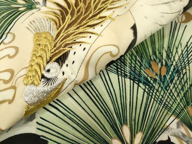 平和屋着物[]お宮参り　男の子　祝着　産着　初着　のしめ　刺繍　鷹　鷲　立波松文　金彩　逸品　DABH5189ea