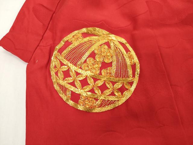平和屋着物[]七五三　女の子　３歳　祝着　三つ身　駒刺繍　絞り　手毬文　逸品　DABH5191ea