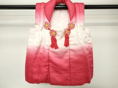 平和屋着物[]七五三　女の子　子供　被布　立波地紋　暈し染め　逸品　DABH5193ea