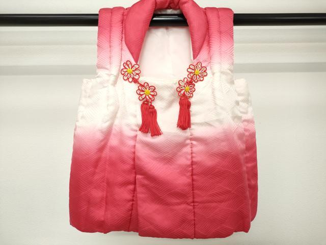 平和屋着物[]七五三　女の子　子供　被布　立波地紋　暈し染め　逸品　DABH5193ea