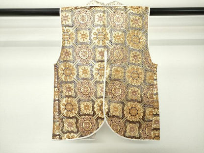 平和屋着物[]七五三　男の子　子供　被布　花繋ぎ　金糸　逸品　DABH5194ea