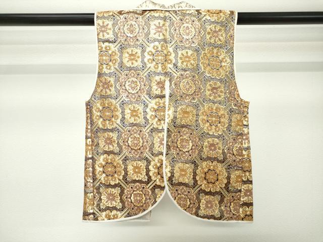 平和屋着物[]七五三　男の子　子供　被布　花繋ぎ　金糸　逸品　DABH5194ea