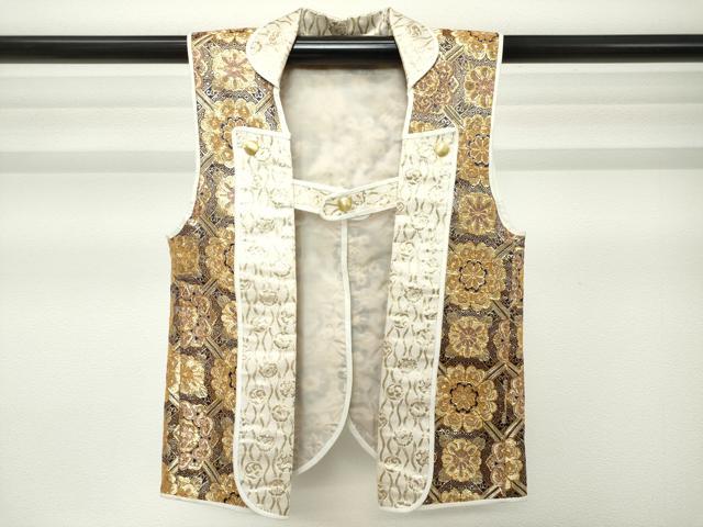 平和屋着物[]七五三　男の子　子供　被布　花繋ぎ　金糸　逸品　DABH5194ea