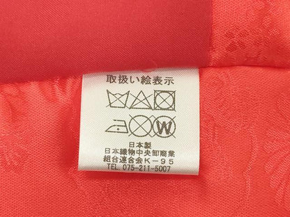 平和屋着物[]七五三　女の子　子供　被布　雲重ね地紋　紅緋色　DABH5195ea