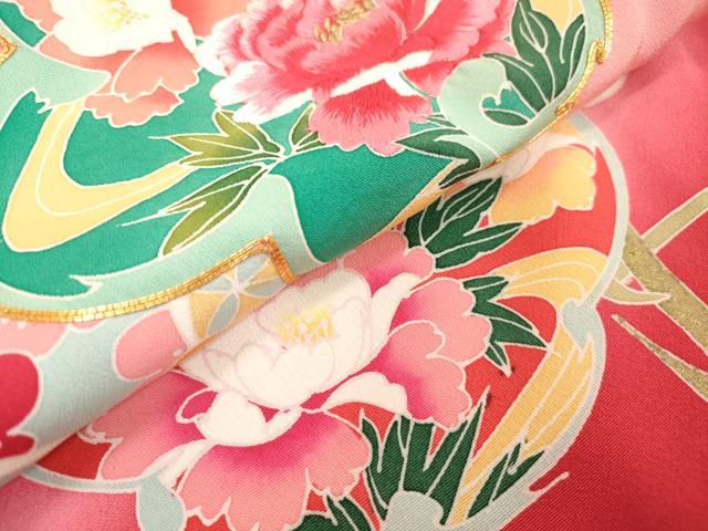 平和屋着物[]七五三　女の子　３歳　祝着　三つ身　駒刺繍　枝梅文　暈し染め　金銀彩　逸品　DABH5197ea