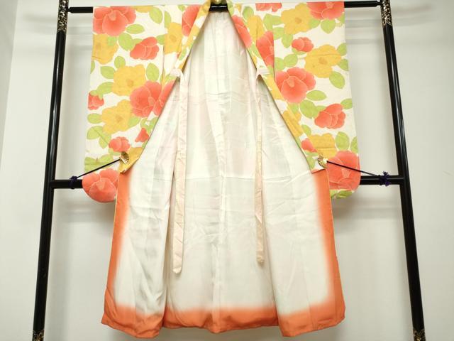 平和屋着物[]七五三　女の子　７歳　祝着　四つ身　枝椿　逸品　DABH5215ea