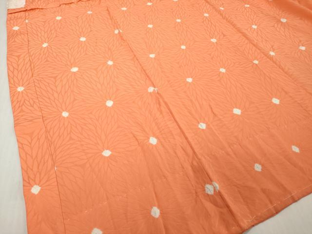 平和屋着物[]女の子　子供　長襦袢　無双仕立て　絞り　菊地紋　半衿刺繍　逸品　DABH5217ea