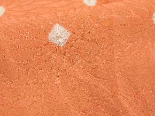平和屋着物[]女の子　子供　長襦袢　無双仕立て　絞り　菊地紋　半衿刺繍　逸品　DABH5217ea