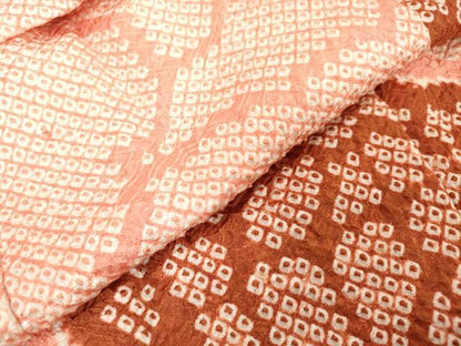 平和屋着物[]七五三　女の子　３歳　祝着　三つ身　総絞り　雲取り花文　逸品　DABH5218ea