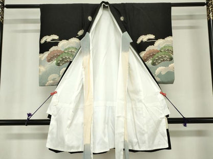 平和屋着物[]お宮参り　男の子　祝着　産着　初着　のしめ　龍　兜　富士山　宝船笠松文　金彩　逸品　DABH5228ea