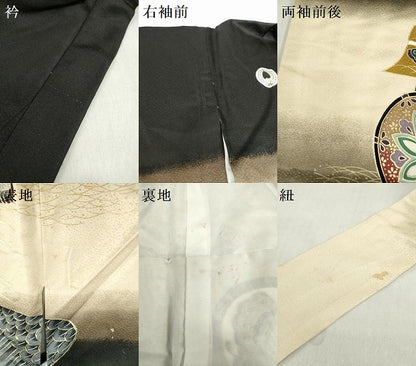 平和屋着物[]お宮参り　男の子　祝着　産着　初着　のしめ　鷹　鷲　兜　家紋散らし　金彩　逸品　DABH5233ea