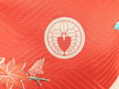 平和屋着物[]お宮参り　女の子　祝着　産着　初着　のしめ　鏡裏花文　逸品　DABH5240ea