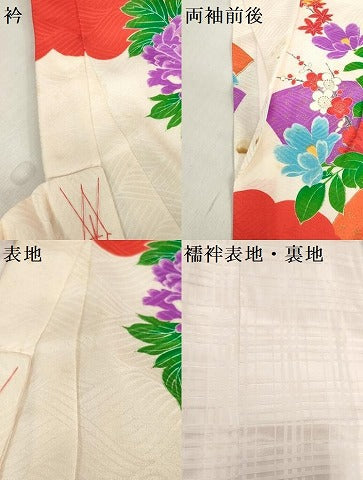 平和屋着物[]お宮参り　女の子　祝着　産着　初着　のしめ　地紙牡丹花文　金彩　逸品　DABH5248ea