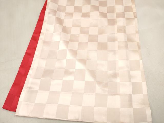 平和屋着物[]女の子　子供　長襦袢　袷　市松地紋　薄桜色　洗える着物　DABH5254ea