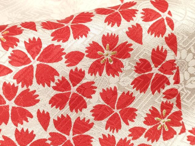 平和屋着物[]七五三　女の子　子供　被布　刺繍　市松桜文　逸品　DABH5267ea