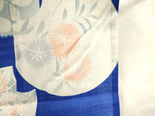 平和屋着物＊夏物　小紋　女の子　子供　手描き　団扇　色紙　DABH5273ea