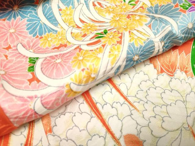平和屋着物[]七五三　女の子　３歳　祝着　三つ身　鳳凰花文　金彩　逸品　DABH5281ea