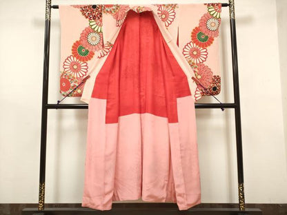 平和屋着物∵アンティーク　大正ロマン　女の子　十三参り　子供　舞花文　逸品　DABH5286ea