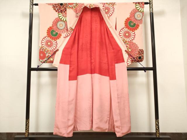 平和屋着物∵アンティーク　大正ロマン　女の子　十三参り　子供　舞花文　逸品　DABH5286ea