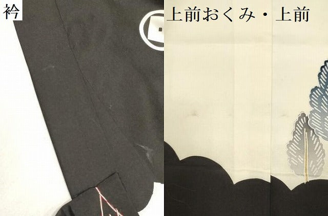平和屋着物[]お宮参り　男の子　祝着　産着　初着　のしめ　駒刺繍　鷹　鷲　風景笠松文　金彩　逸品　DABH5293ea