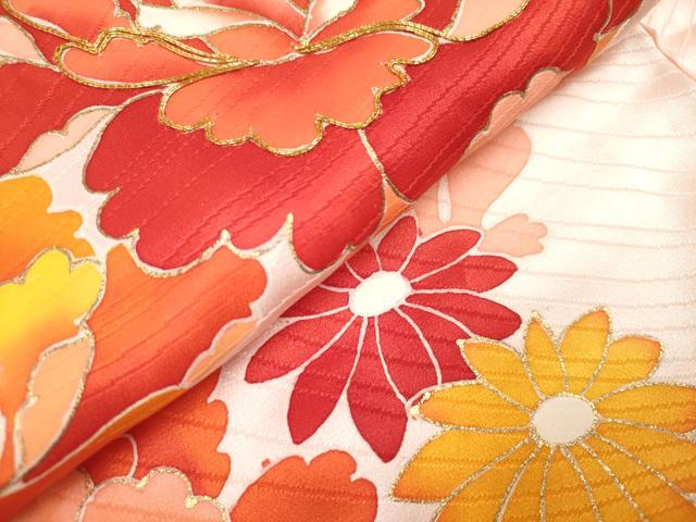 平和屋着物[]お宮参り　女の子　祝着　産着　初着　のしめ　駒刺繍　牡丹　菊　枝梅　逸品　DABH5304ea