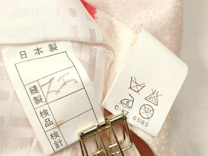 平和屋着物[]お宮参り　女の子　祝着　産着　初着　のしめ　駒刺繍　花車文　暈し染め　金彩　逸品　DABH5312ea