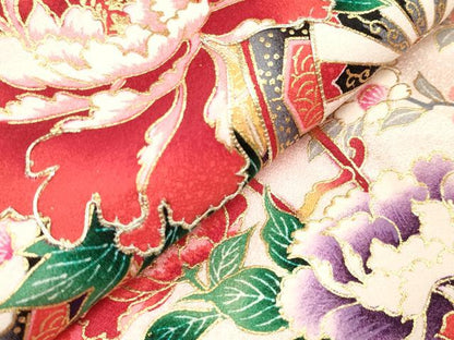平和屋着物[]お宮参り　女の子　祝着　産着　初着　のしめ　駒刺繍　花車文　暈し染め　金彩　逸品　DABH5312ea
