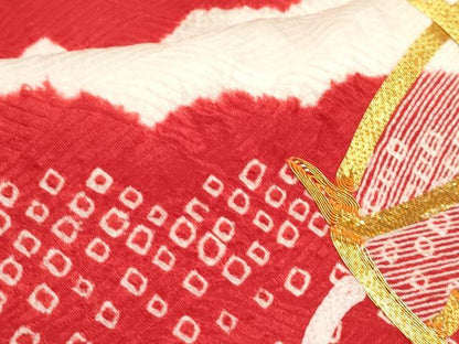 平和屋着物[]お宮参り　女の子　祝着　産着　初着　のしめ　駒刺繍　絞り　糸車文　逸品　DABH5314ea