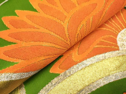 平和屋着物[]女の子　子供　全通柄袋帯　青海波花文　金銀糸　DABH5330ea