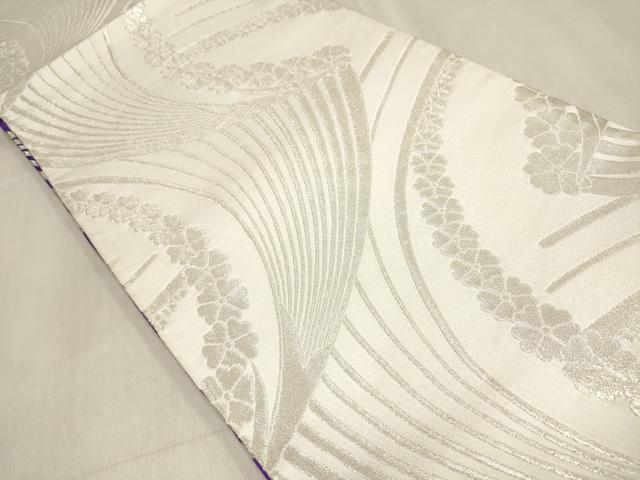 平和屋着物[]女の子　子供　両面　全通柄袋帯　花繋ぎ　銀糸　DABH5337ea