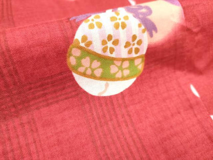 平和屋着物＊夏物　浴衣　女の子　子供　鈴舞梅文　綿　逸品　DABH5339ea