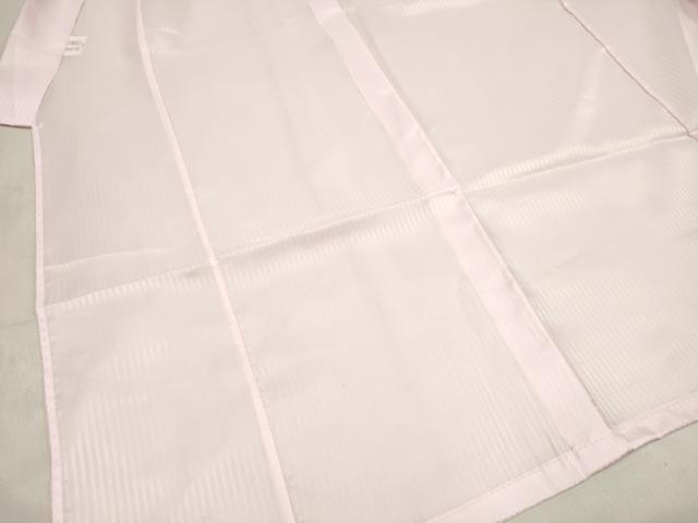 平和屋着物[]女の子　子供　長襦袢　単衣　縞地紋　撫子色　半衿刺繍　洗える着物　DABH5344ea