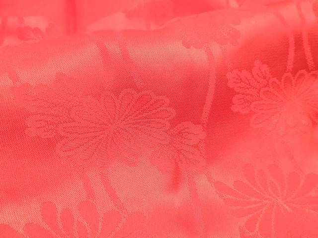 平和屋着[]七五三　女の子　子供　被布　立涌菊地紋　緋色　逸品　DABH5359ea