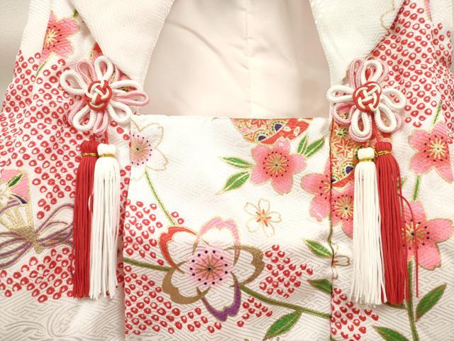 平和屋着物[]七五三　女の子　子供　被布　鈴花文　金彩　DABH5360ea