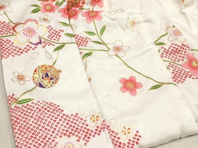 平和屋着物[]七五三　女の子　子供　被布　鈴花文　金彩　DABH5360ea