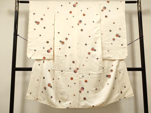平和屋着物[]七五三　女の子　７歳　祝着　四つ身　手毬文　逸品　DABH5397ea